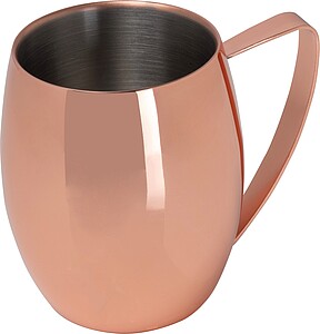 Nerezový hrnek s uchem 400 ml, růžová - reklamní hrnky