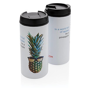 Nerezový hrnek s víčkem, 300ml, bílý