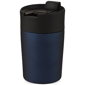 Nerezový termohrnek 180ml, s plastovým víčkem, modrý
