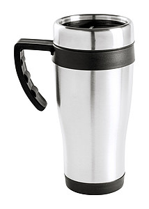 Nerezový termohrnek 450ml s černými částmi