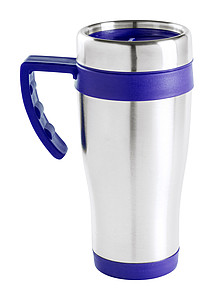 Nerezový termohrnek 450ml s modrými částmi - reklamní předměty