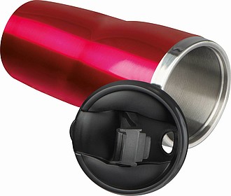 Nerezový termohrnek, 480ml, červený