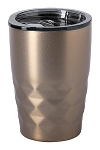 Nerezový termohrnek s měděnou izolací, 350ml, zlatý