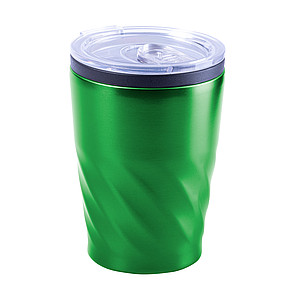 Nerezový termohrnek s plastovým víčkem, 350ml, zelený