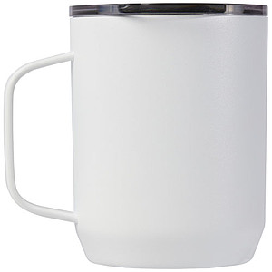 Nerezový termohrnek s uchem a plastovým víčkem, 350ml, bílý