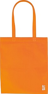 Netkaná nákupní taška s dlouhým uchem, oranžová