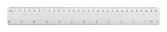 Nitria antibakteriální pravítko 30cm, bílá - reklamní předměty