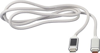 Nylonový nabíjecí kabel 100W, světle šedá