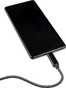 Nylonový nabíjecí kabel 65W, černá