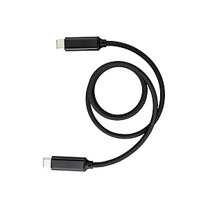 Nylonový nabíjecí kabel, černý - reklamní předměty