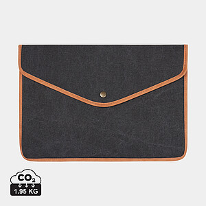 Obal na 16" notebook z recyklovaného plátna, černá - obal na mobil s vlastním potiskem