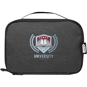 Obal na doplňky k telefonu či notebooku, tmavěšedý melír