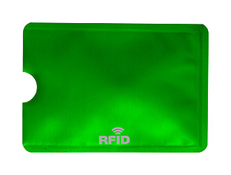 Obal na kartu s RFID ochranou, zelený