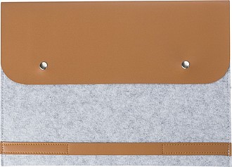 Obal na notebook z RPET plsti s plastovými detaily, světle šedý - obal na mobil s vlastním potiskem