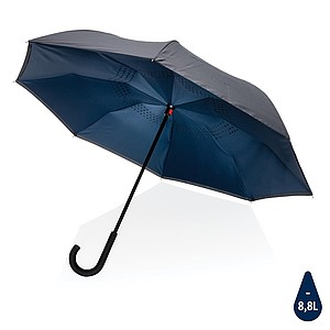 Oboustranný deštník Impact AWARE™ RPET 190T, průměr 105 cm, námořní modrá