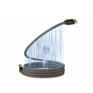 Opletený magnetický kabel, bilá/černá