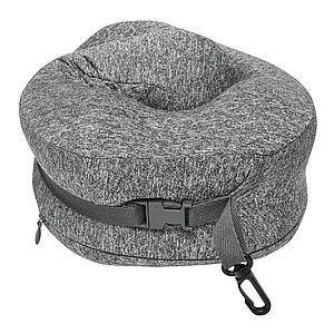 Paměťový pěnový krční polštář, šedá