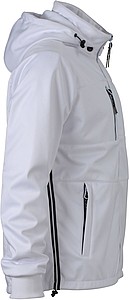 Pánská 3-vrstvá sofshellová bunda JAMES & NICHOLSON, bílá, 2XL