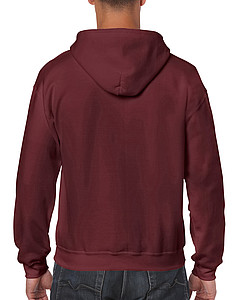 Pánská mikina GILDAN HEAVY BLEND ADULT FULL ZIP HOODED 271g, červenohnědá, S