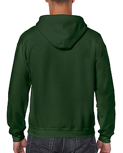 Pánská mikina GILDAN HEAVY BLEND ADULT FULL ZIP HOODED 271g, tmavě zelená, S