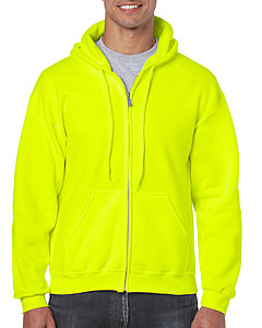 Pánská mikina GILDAN HEAVY BLEND ADULT FULL ZIP HOODED 271g, zelenožlutá, S