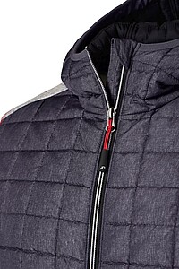 Pánská mikina James & Nicholson, světle šedý melír/antracitová, velikost 3XL