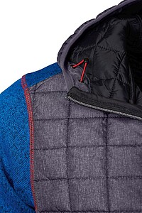 Pánská mikina James & Nicholson, světle šedý melír/antracitová, velikost 3XL