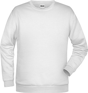 Pánská mikina James Nicholson sweatshirt men, bílá, vel. S