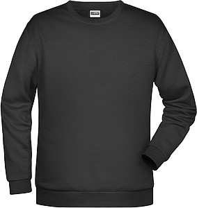 Pánská mikina James Nicholson sweatshirt men, černá, vel. L - potisk mikin