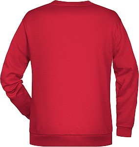 Pánská mikina James Nicholson sweatshirt men, červená, vel. S