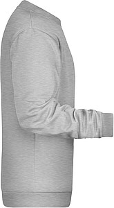 Pánská mikina James Nicholson sweatshirt men, tmavě šedý melír, vel. L