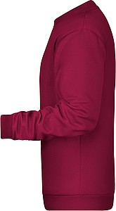 Pánská mikina James Nicholson sweatshirt men, vínová, vel. S