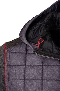 Pánská mikina James & Nicholson, tmavě šedý melír/antracitová, velikost 3XL