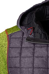 Pánská mikina James & Nicholson, zelený melír/antracitová, velikost 3XL