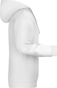 Pánská mikina s kapucí James Nicholson sweat hoodie men, bílá, vel. M