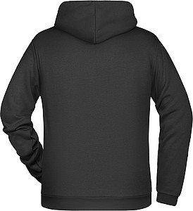 Pánská mikina s kapucí James Nicholson sweat hoodie men, černá, vel. S