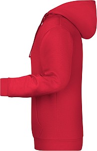 Pánská mikina s kapucí James Nicholson sweat hoodie men, červená, vel. L