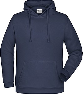 Pánská mikina s kapucí James Nicholson sweat hoodie men, námořní modrá, vel. M