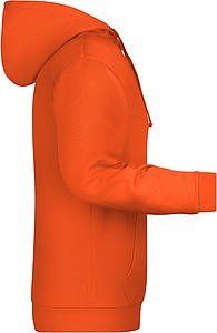 Pánská mikina s kapucí James Nicholson sweat hoodie men, oranžová, vel. S