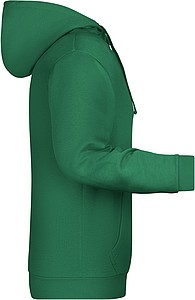 Pánská mikina s kapucí James Nicholson sweat hoodie men, sv. zelená, vel. S