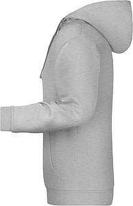 Pánská mikina s kapucí James Nicholson sweat hoodie men, tmavě šedý melír, vel. M