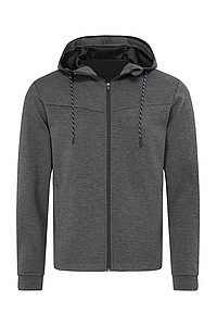 Pánská mikina STEDMAN RECYCLED SCUBA JACKET MEN, antracitový melír, XL - potisk mikin
