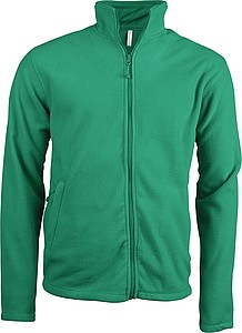 Pánská mikrofleecová mikina Kariban fleece jacket men, středně zelená, vel. S - potisk mikin