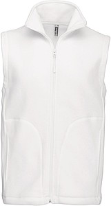 Pánská mikrofleecová vesta Kariban fleece vest men, bílá, vel. L