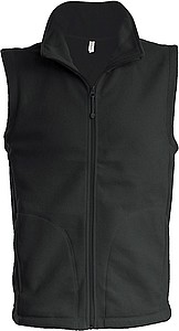 Pánská mikrofleecová vesta Kariban fleece vest men, tmavě šedá, vel. L - vesta s potiskem