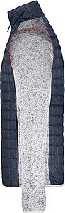 Pánská pletená bunda JAMES & NICHOLSON, sv.šedá/antracitová, 2XL