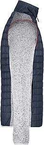 Pánská pletená bunda JAMES & NICHOLSON, sv.šedá/antracitová, 2XL
