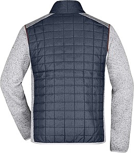 Pánská pletená bunda JAMES & NICHOLSON, sv.šedá/antracitová, S
