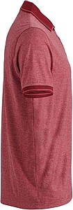Pánská polokošile James Nicholson polo melange men, červená/ tmavě červená, vel. M