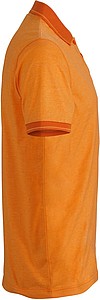 Pánská polokošile James Nicholson polo melange men, oranžová/tmavě oranžová, vel. S
